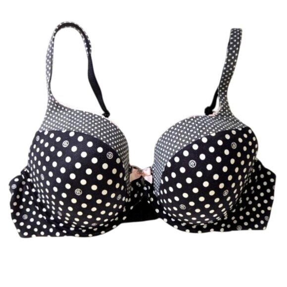 Like New VS Lined Perfect Coverage Mixed Pattern Polka Dot Bra 36C - Picture 1 of 5